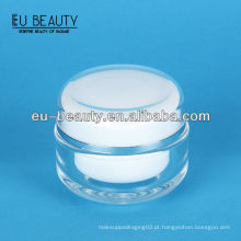 Forma do cilindro 15g frasco creme acrílico para cosméticos